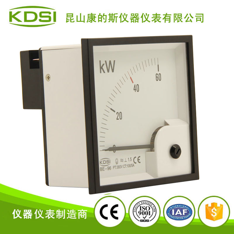 指针式功率表 BE-96 60KW 100-5A 380V-1