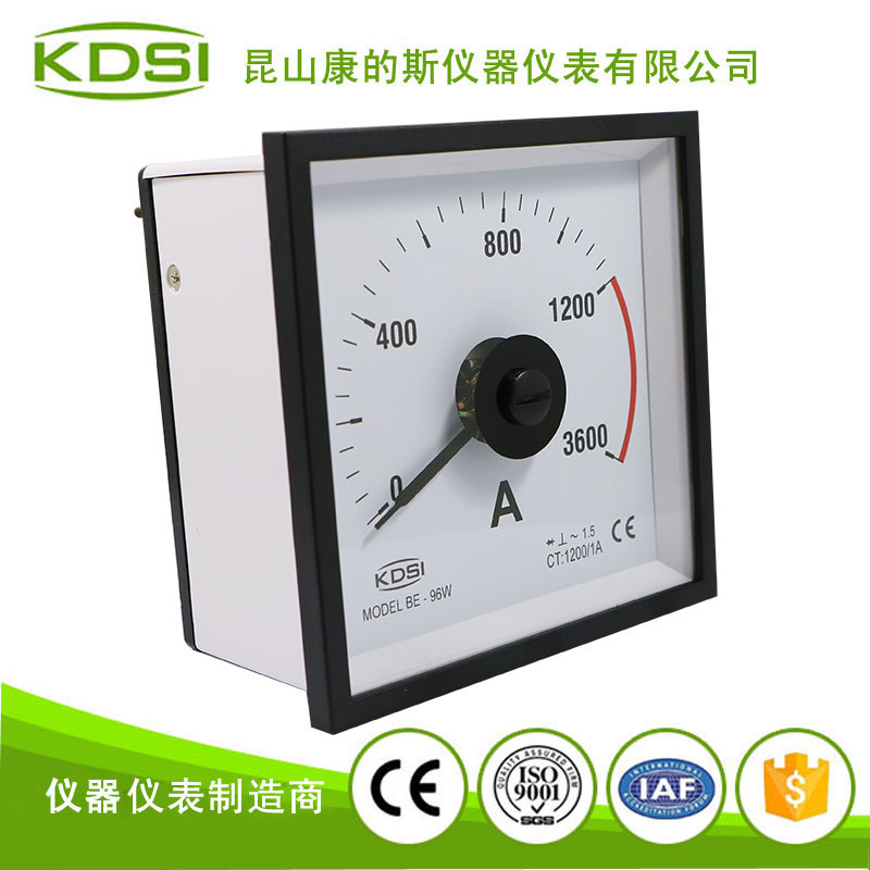 指针式交流电流表BE-96W AC1200-1A 3倍-2