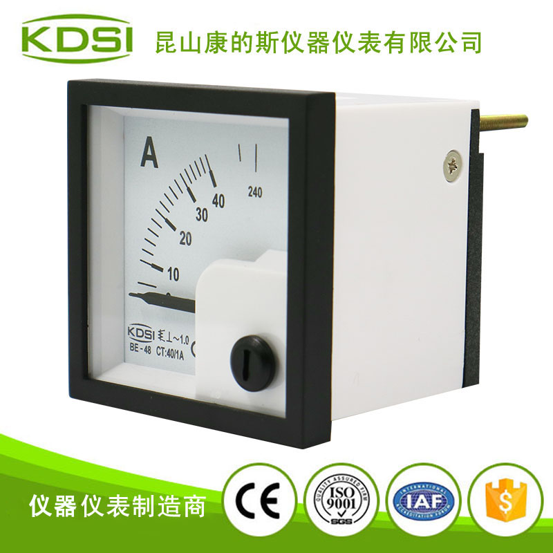指针式配电柜电流表BE-48 AC40-1A 6倍1级-1