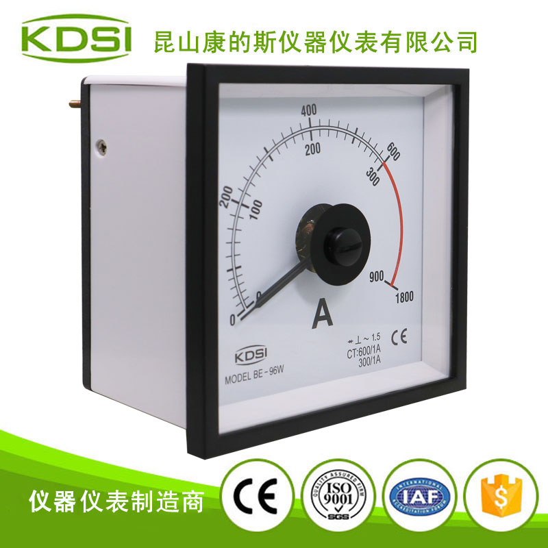 指针式交流电流表BE-96W AC600-1A 3倍双刻度-1