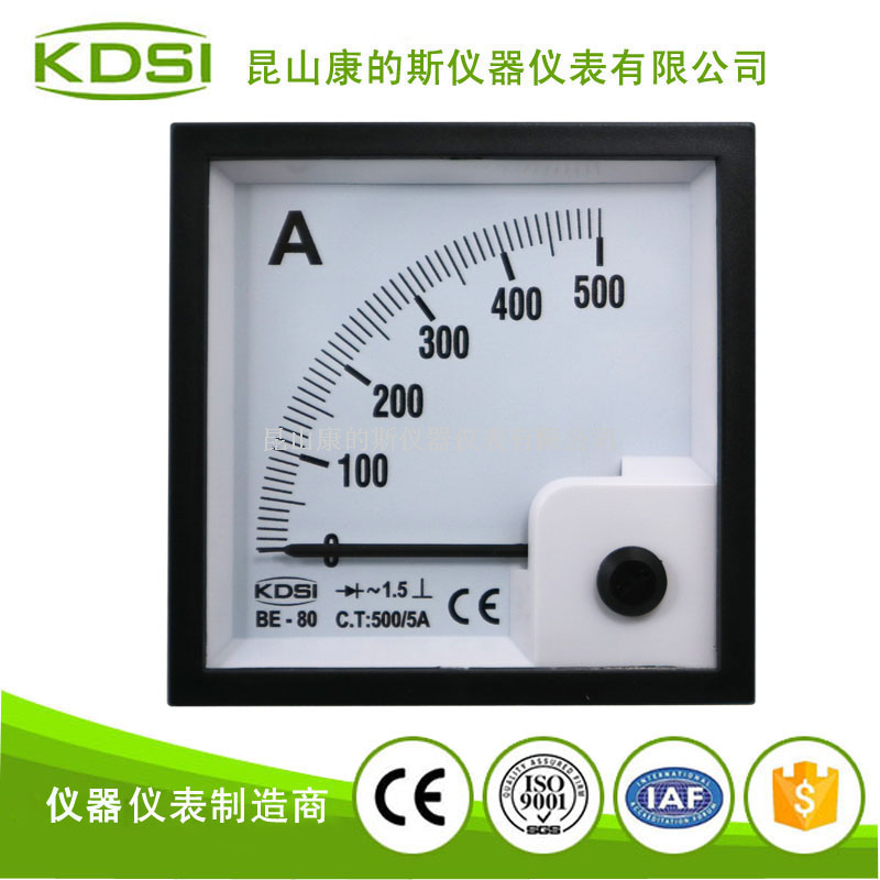 指针式交流电流表BE-80 AC500-5A整流式
