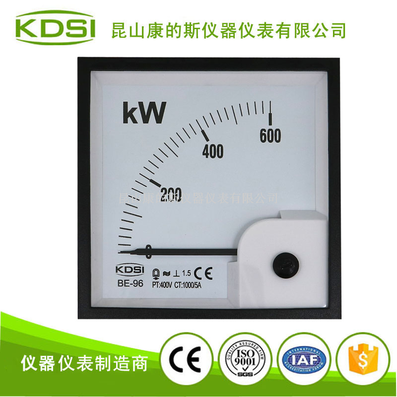 指针式功率表BE-96 600KW 400V 1000-5A
