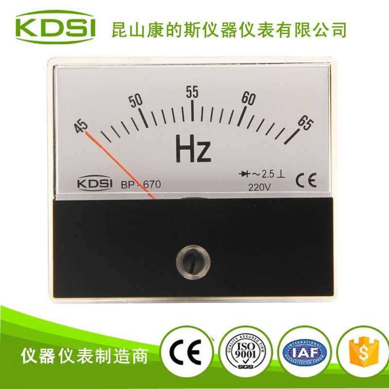 指针式频率表BP-670 45-65HZ 220V