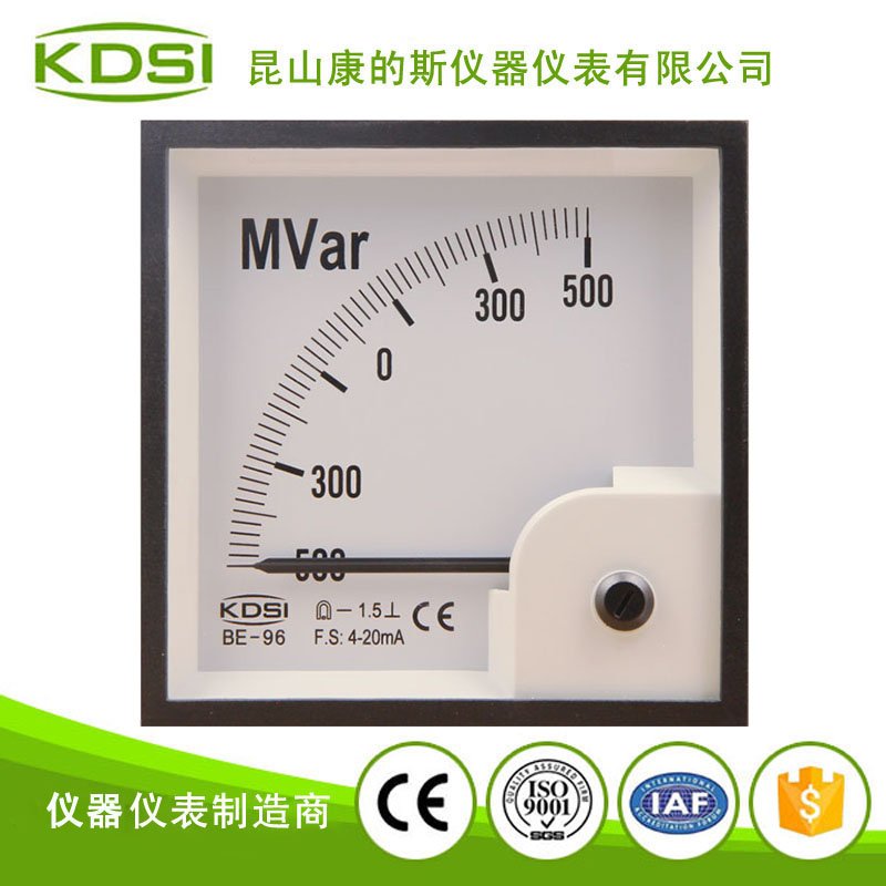指针式直流电流功率表 BE-96 4-20mA +-500MVar