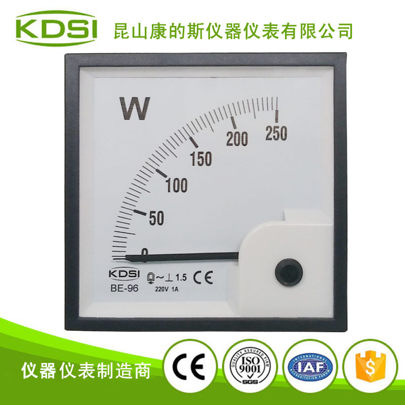 指针式功率表 BE-96 250W 220V 1A 单相有功功率表