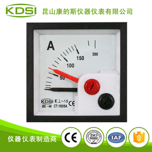 雙指針式交流電流表頭 配電柜電流用表BE-48 AC150/5A