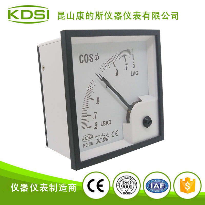 指针式功率因数表 BE-96 COS 1A 220V 单相-1