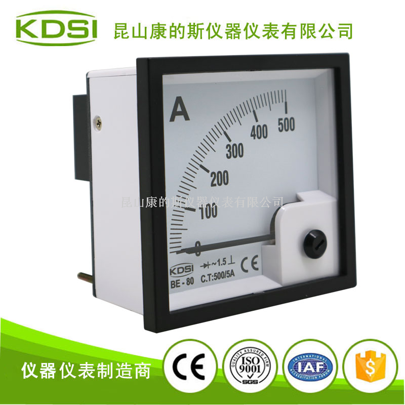 指针式交流电流表BE-80 AC500-5A整流式-1