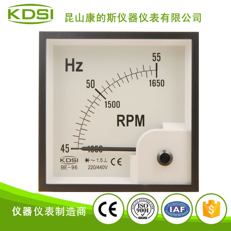 指针式频率表 转速表 BE-96 45-55HZ 1350-1650RPM