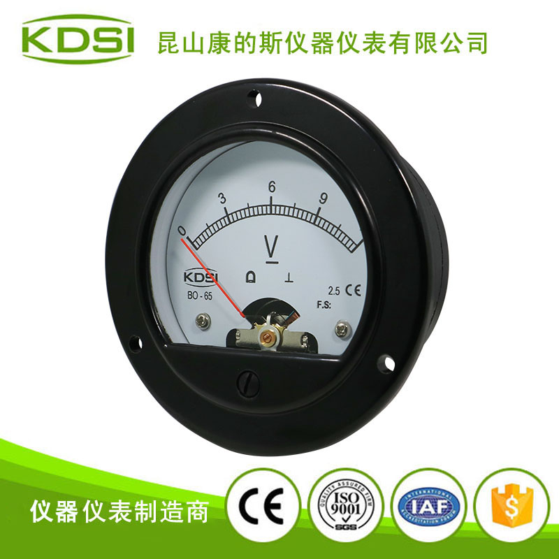 指针式圆形直流伏特表 BO-65 DC12V-1