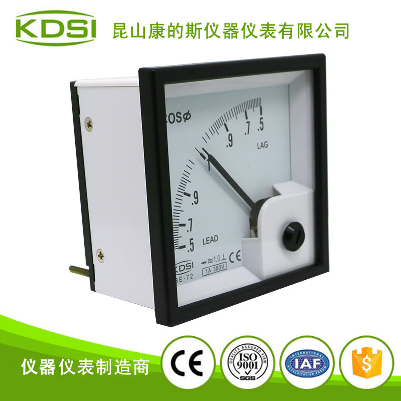 指针式功率因素表BE-72 COS 1A 380V-2