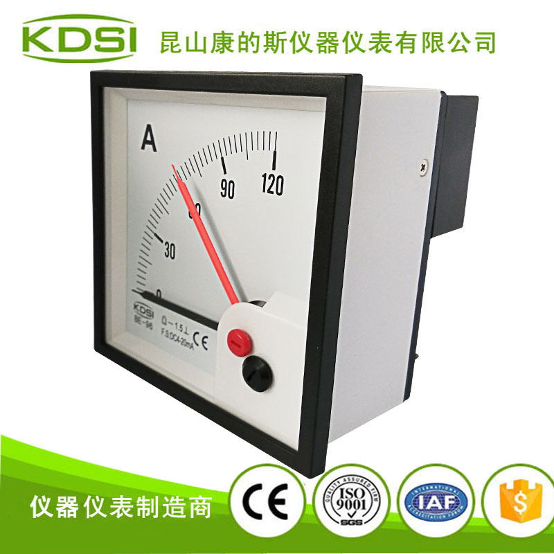 指针式直流电流表 BE-96 DC4-20mA 120A 双针-1