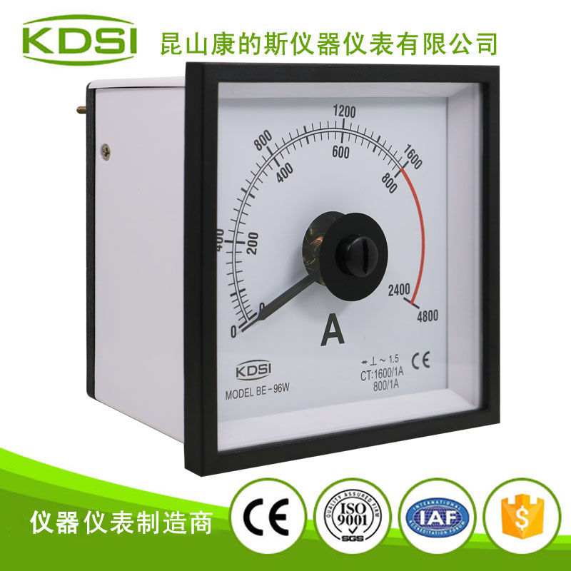 指针式交流电流表BE-96W AC1600-1A 3倍双刻度-1