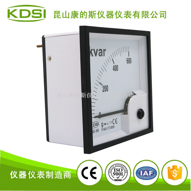 指针式无功率表BE-96 600Kvar 400V 1000-5A-1