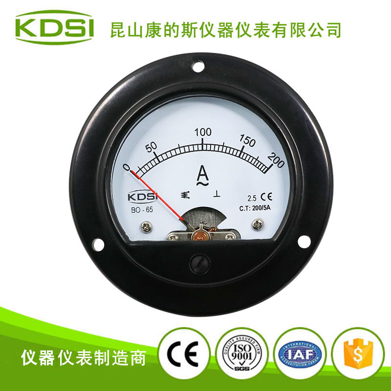指针式圆形交流电流表 BO-65 AC200-5A