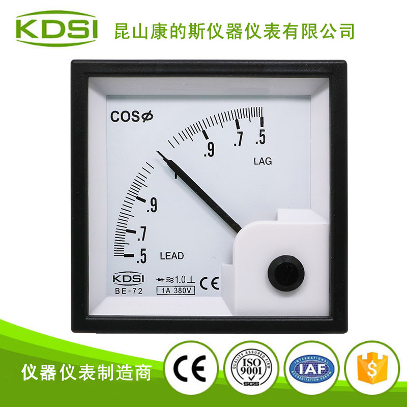 指针式功率因素表BE-72 COS 1A 380V