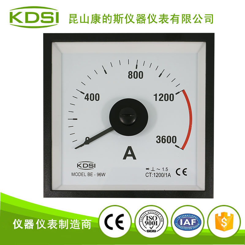 指针式交流电流表BE-96W AC1200-1A 3倍
