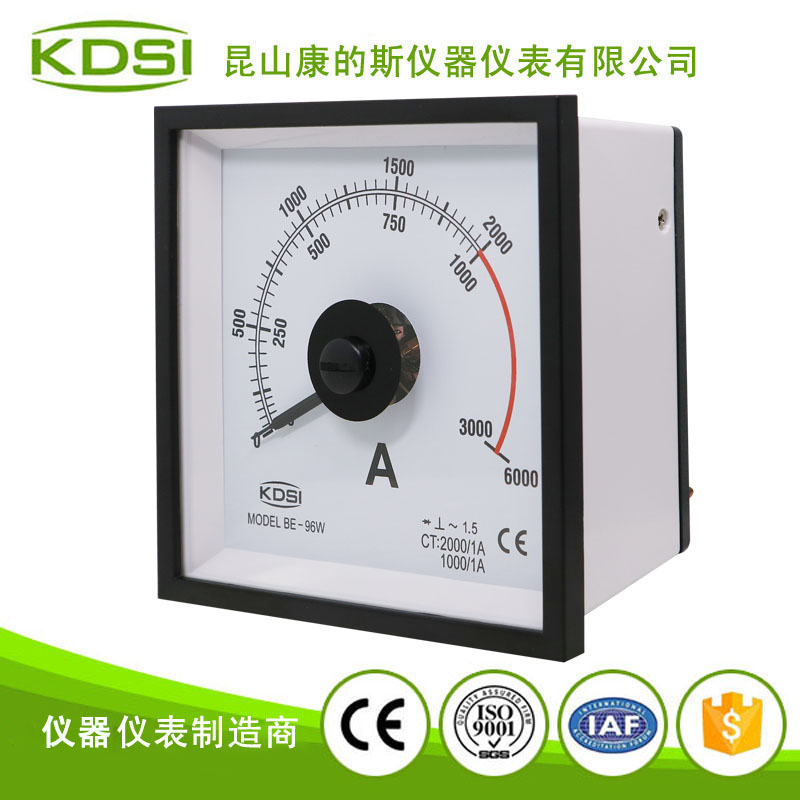 指针式交流电流表BE-96W AC2000-1A 3倍双刻度-2