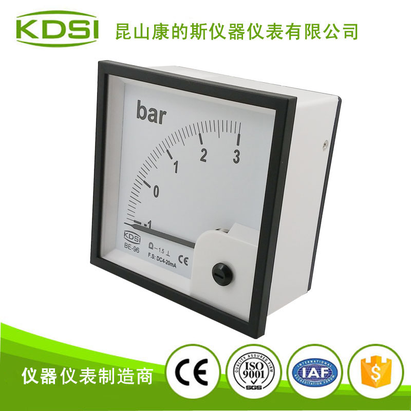 指针式直流电流表BE-96 DC4-20mA -1-3bar-2