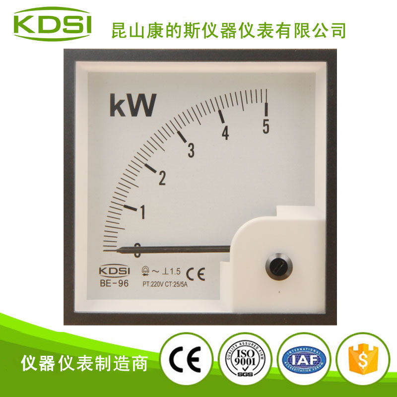 指针式功率表 BE-96 5KW 25-5A 220V