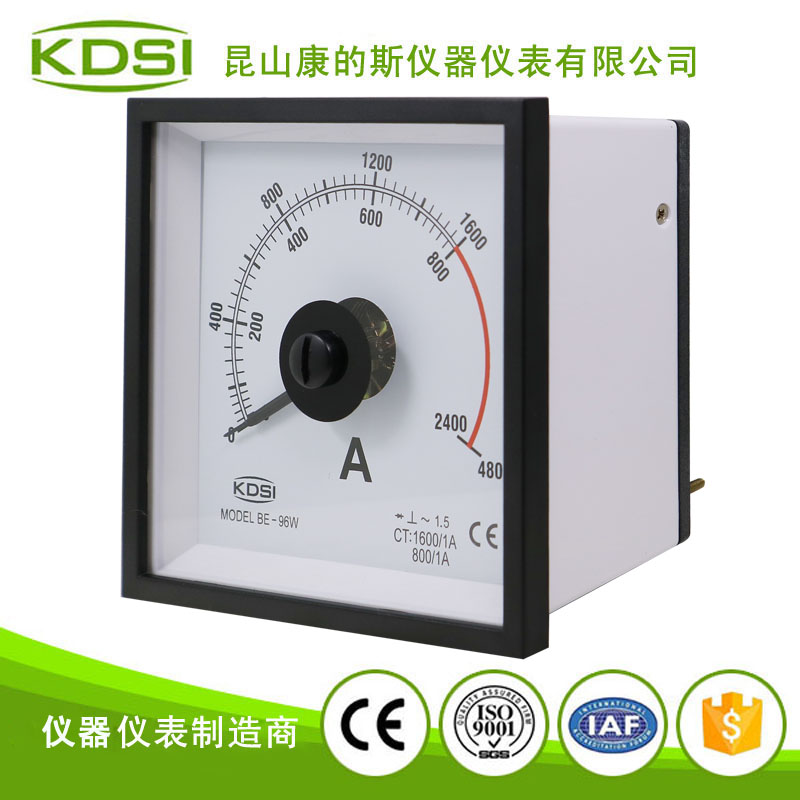 指针式交流电流表BE-96W AC1600-1A 3倍双刻度-2