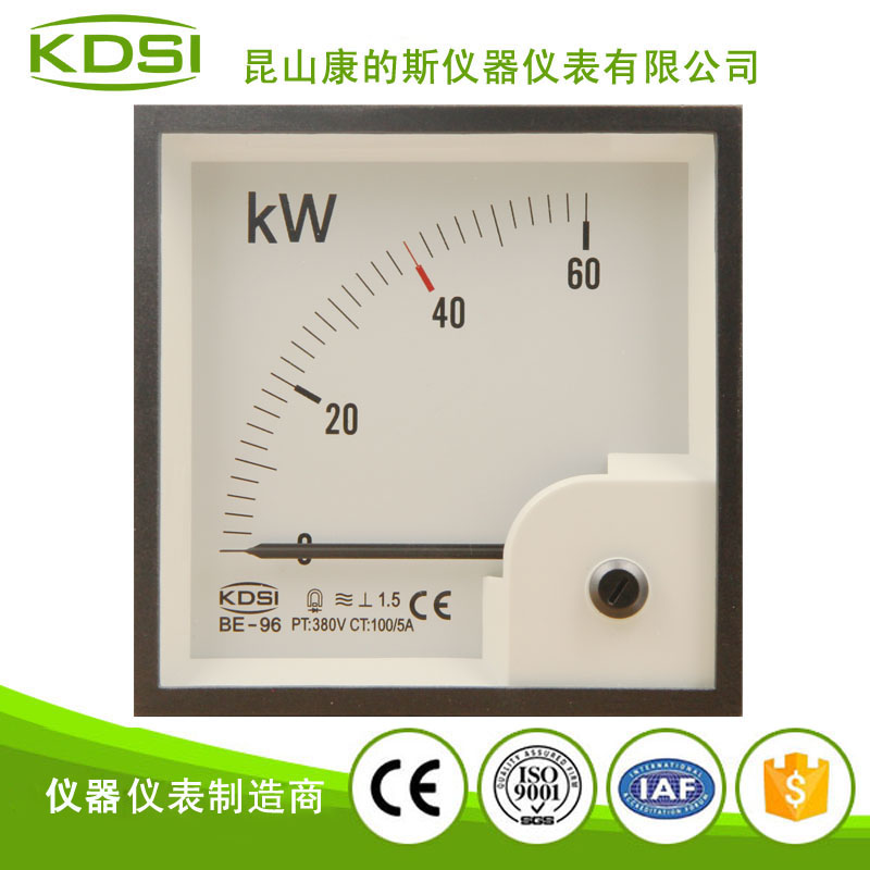 指针式功率表 BE-96 60KW 100-5A 380V