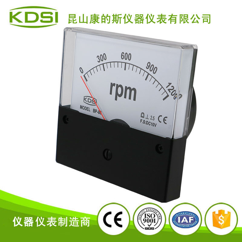 指针式直流电压转速表BP-80 DC10V 1200RPM黑盖-1