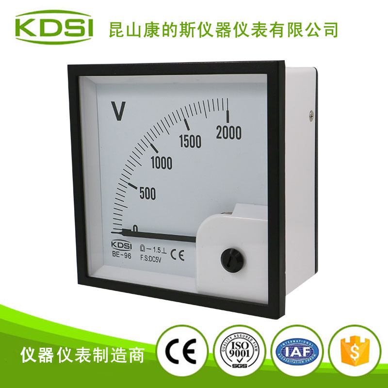 指针式直流必一·运动(BSports)官方网站
头 BE-96 DC5V 2000V-2