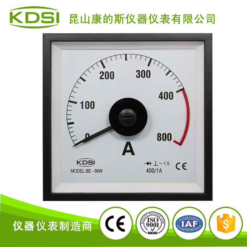指针式交流电流表BE-96W AC400-1A整流式