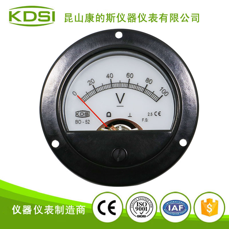 指针式直流必一·运动(BSports)官方网站
 BO-52 DC100V背光表