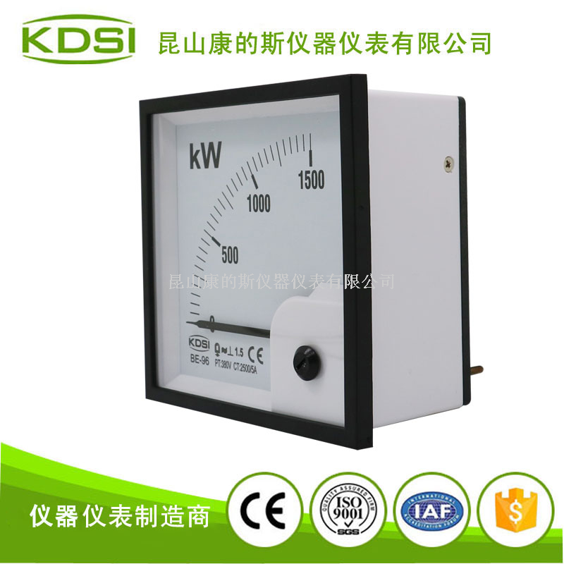 指针式功率表BE-96 1500KW 380V 2500-5A-2