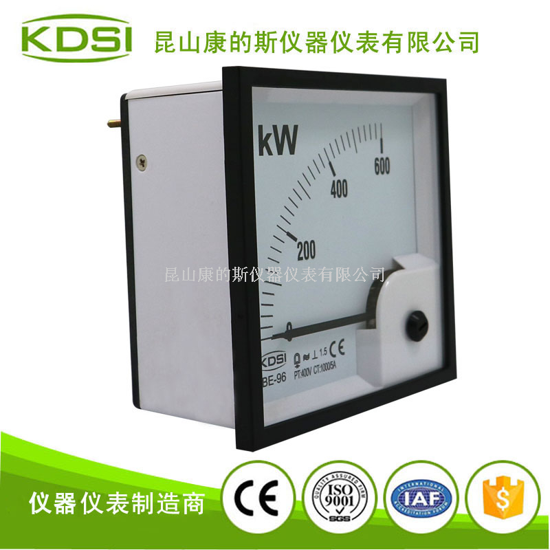指针式功率表BE-96 600KW 400V 1000-5A-1