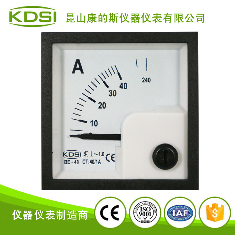 指针式配电柜电流表BE-48 AC40/1A 6倍1.0级