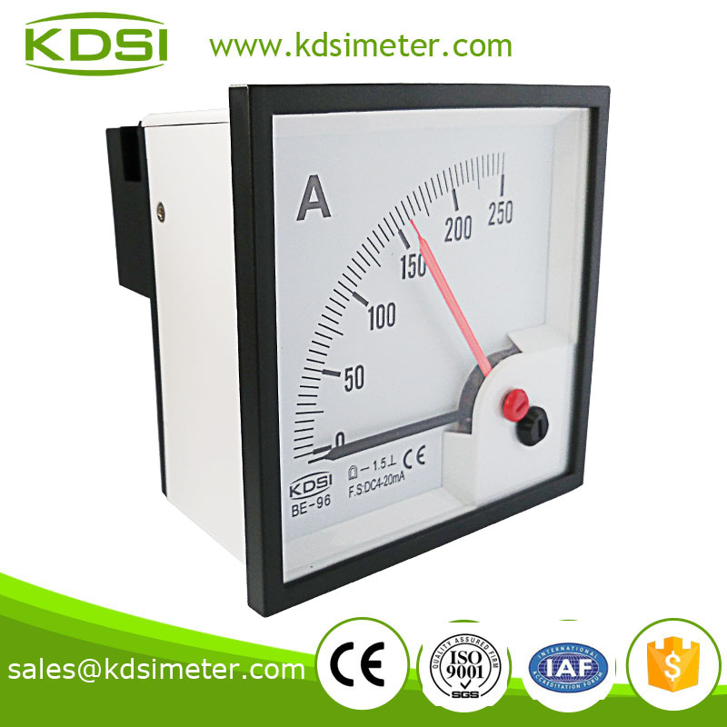 指针式直流电流表 BE-96 DC4-20mA 250A 双针-2