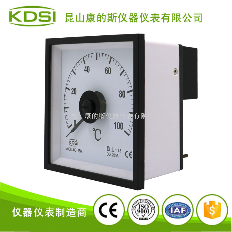 指针式直流电流表BE-96W DC4-20mA 100℃-2