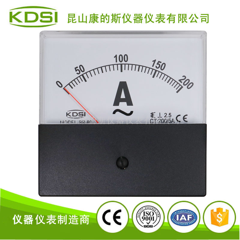指针式交流电流表BP-80 AC200-5A黑盖-1