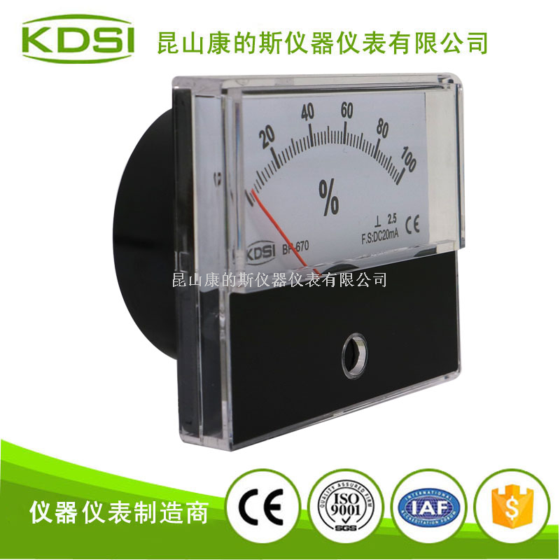 指针式直流负载表BP-670 DC20mA 0-100-2