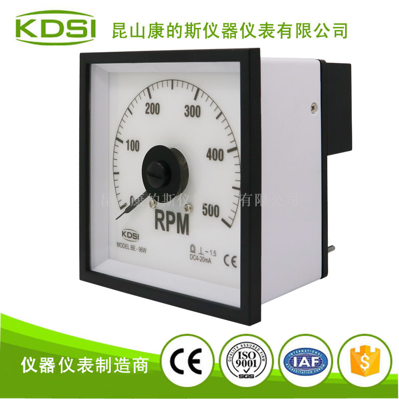 指针式直流电流表BE-96W DC4-20mA 500rpm-3