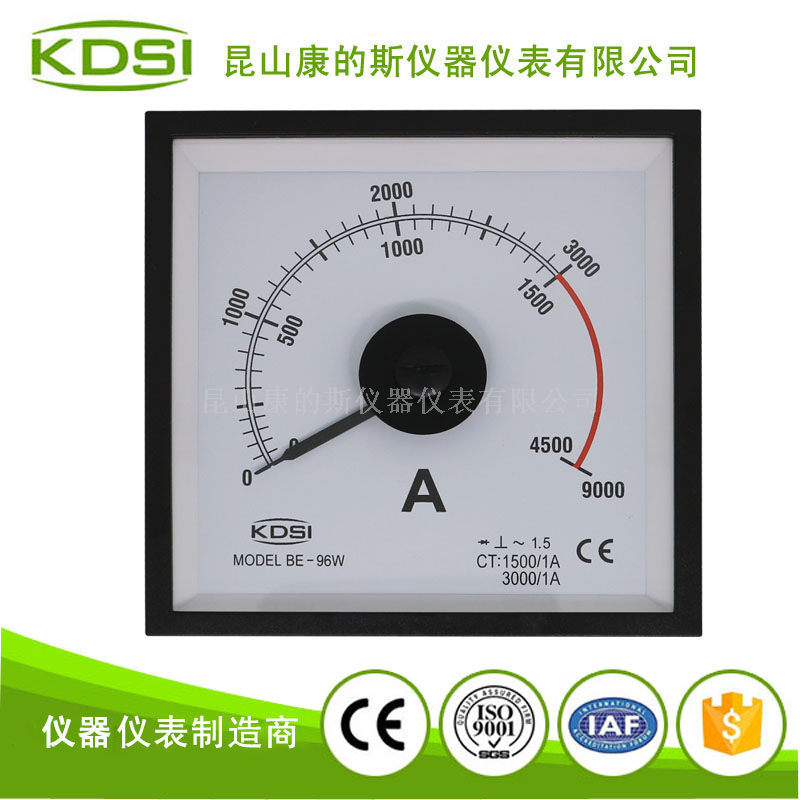 指针式交流电流表BE-96W AC1500-3000-1A 3倍-2