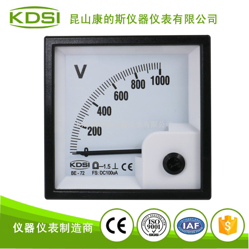 指针式直流必一·运动(BSports)官方网站
BE-72 DC100uA 1000V