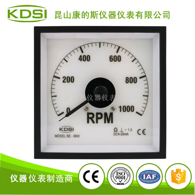 指针式直流电流表BE-96W DC4-20mA 1000rpm-1