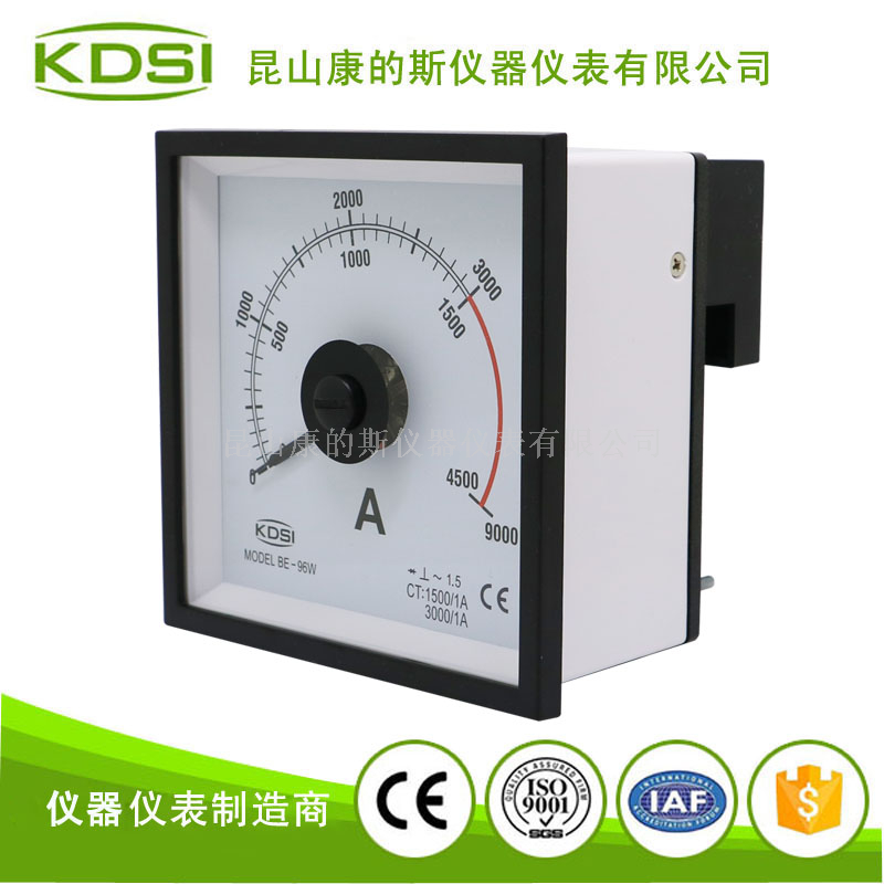 指针式交流电流表BE-96W AC1500-3000-1A 3倍-4