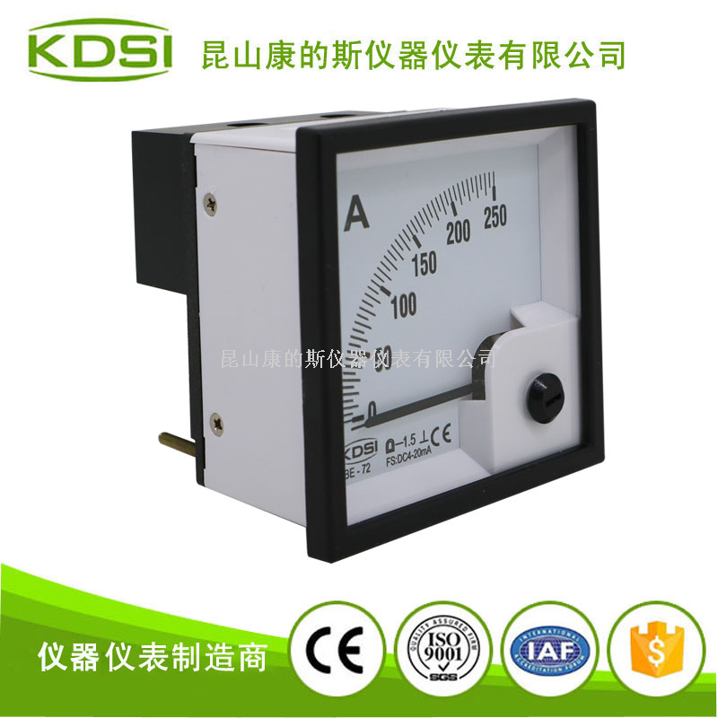 指针式直流电流表BE-72 DC4-20mA 250A-1