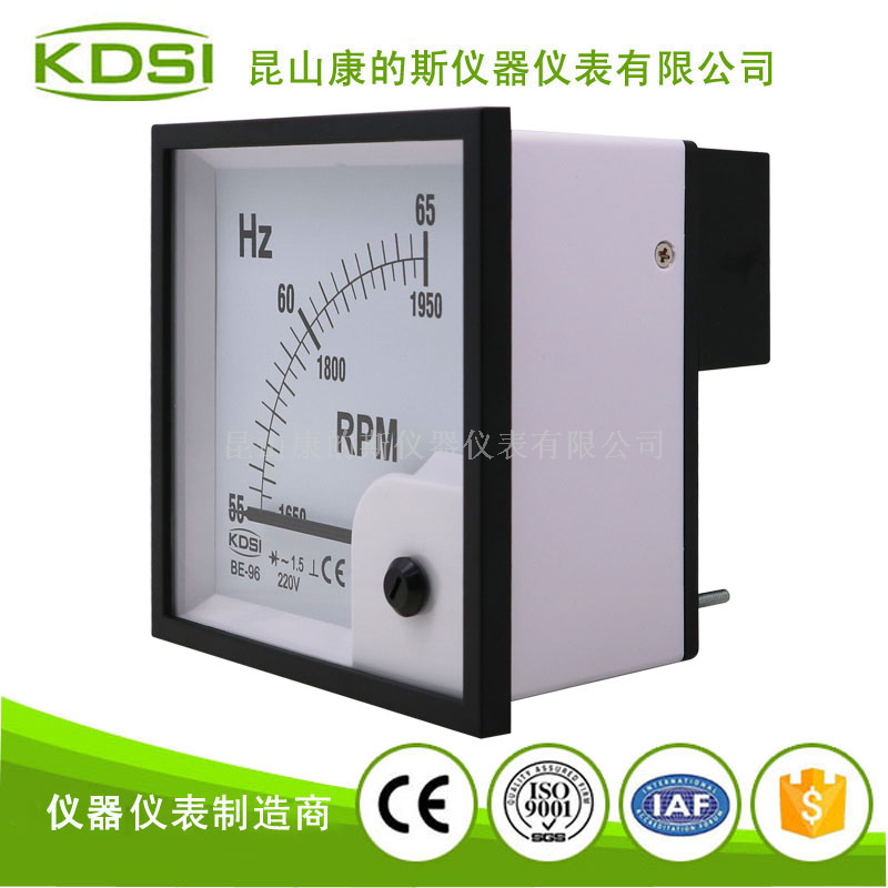 指针式频率 转速表BE-96 55-65Hz 1650-1950rpm 220v-3