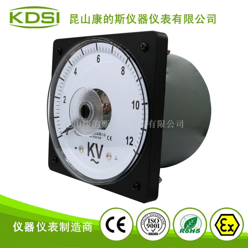 指针式广角度电压表LS-110 AC12kV 11/0.1kV