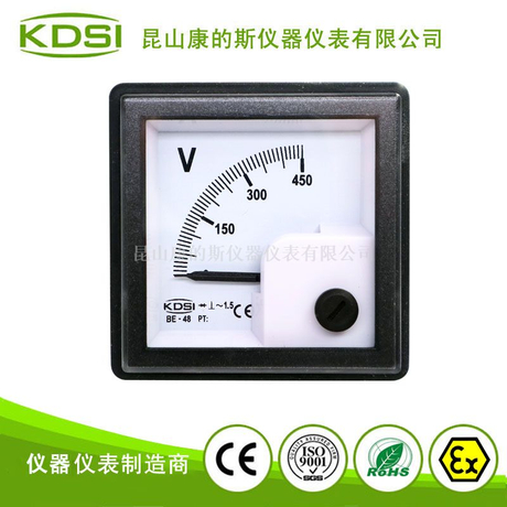 IP65防水防塵電表 BE-48 AC450V 指針式電壓表