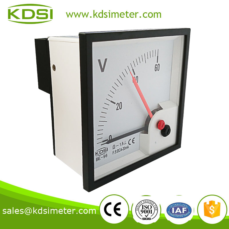 双指针直流电流电压表 BE-96 DC4-20mA 60V-2