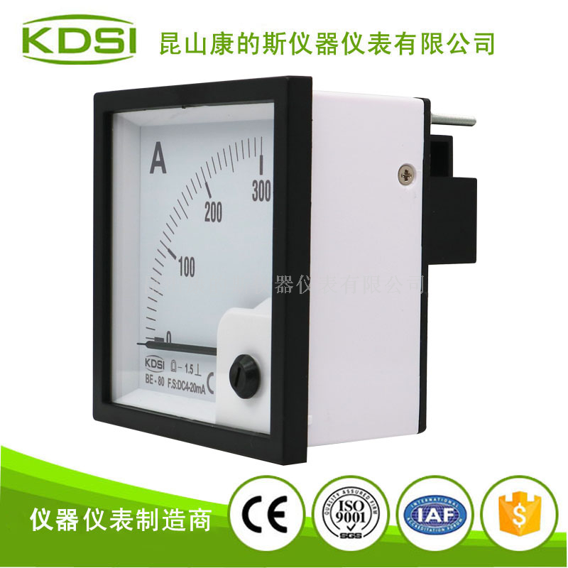 指针式直流电流表BE-80 DC4-20mA 300A-3