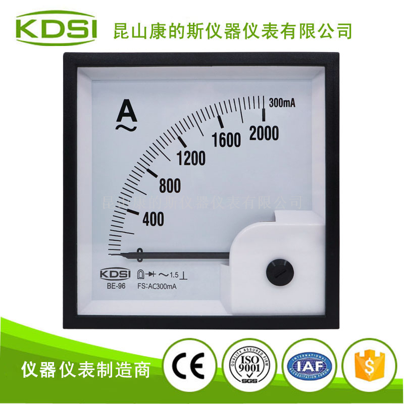 KDSI指针整流式电流表BE-96 AC300mA 2000A