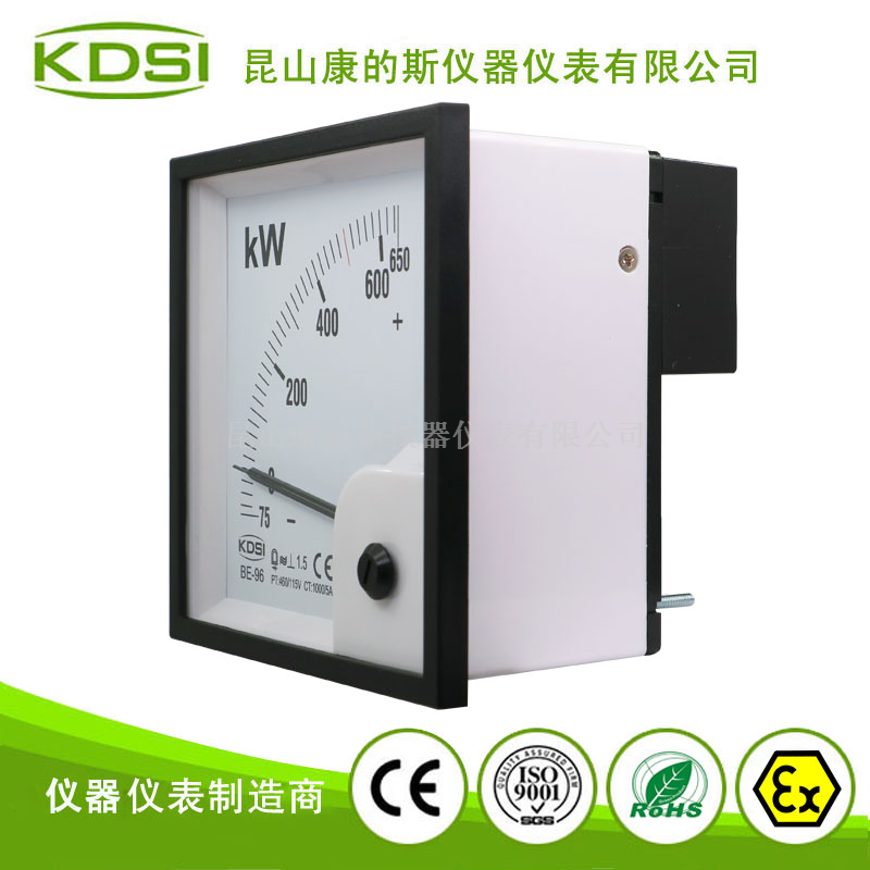 指针式三相三线功率表BE-96 -72-650kW 460/115V 1000/5A